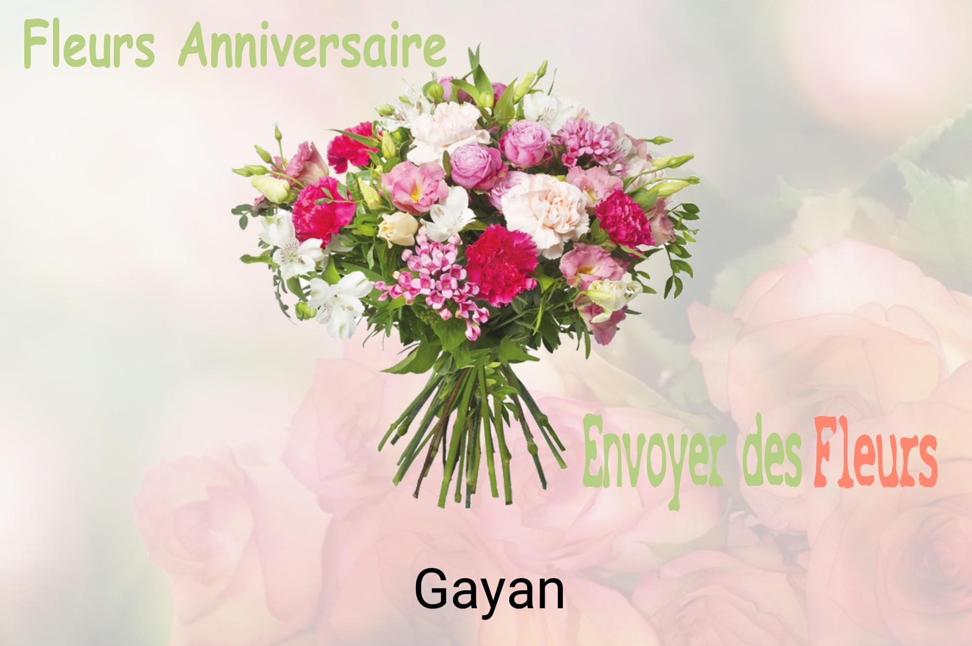 Bouquet de fleurs d’anniversaire livré à Gayan