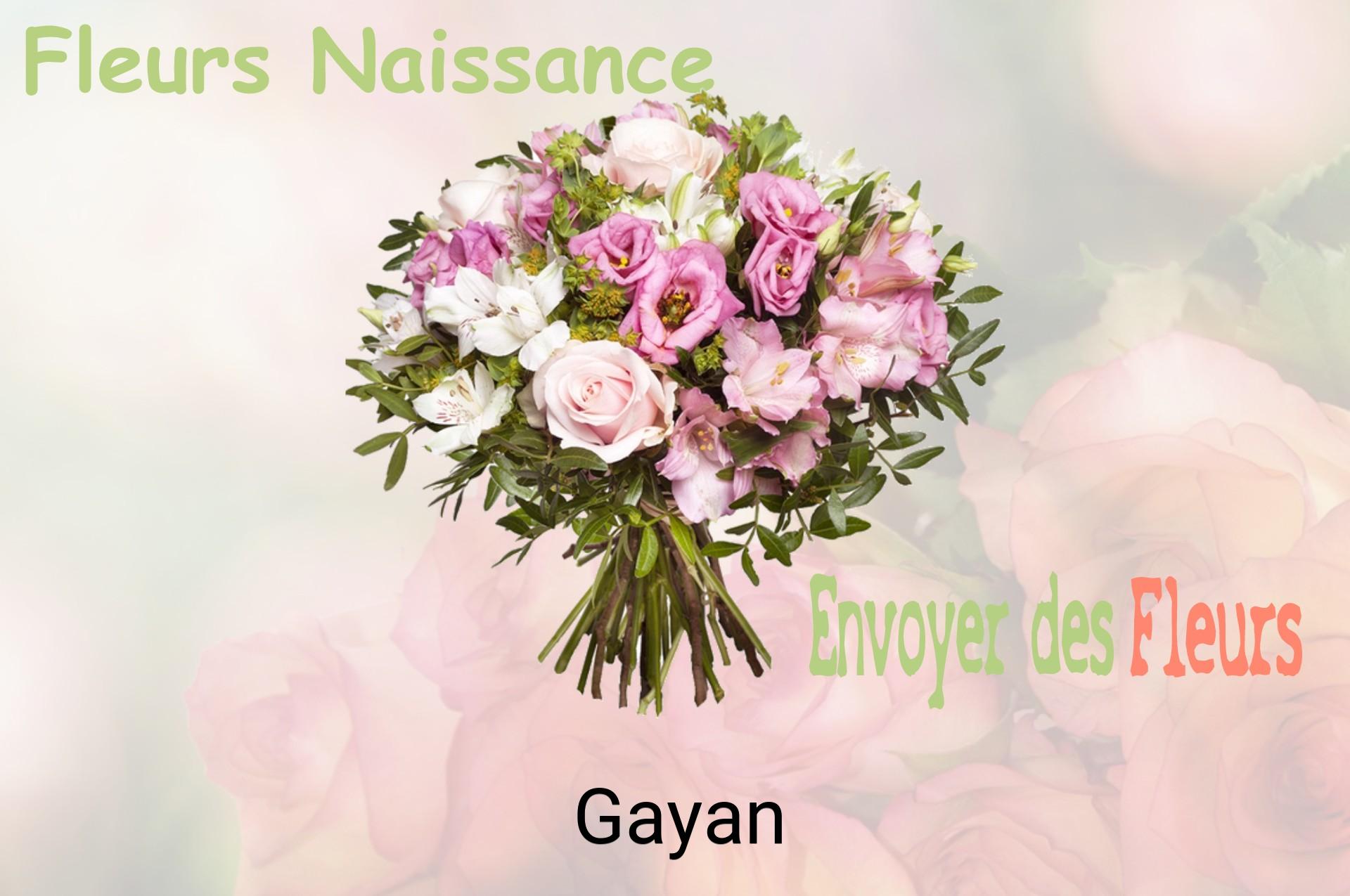 Bouquet de fleurs de naissance livré à Gayan